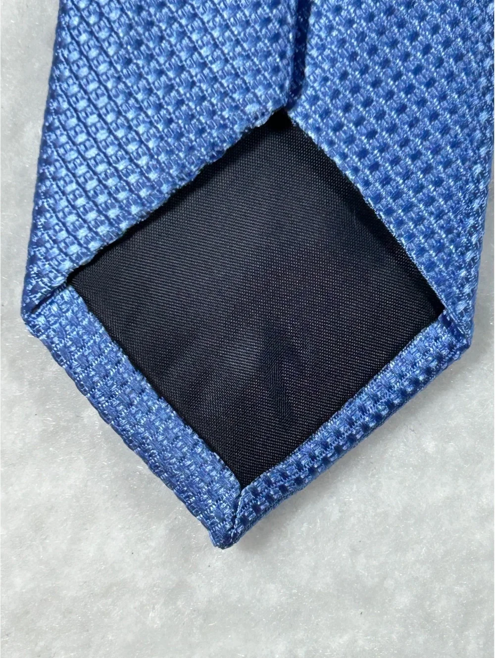 The Tie Bar Blue Textured Silk Tie